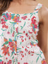 Off White Pure Cotton Floral Printed A-line Dress